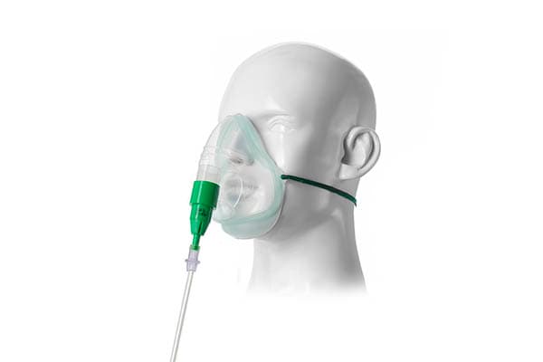 60% Green Adult Venturi Mask Kit with O2 Tubing