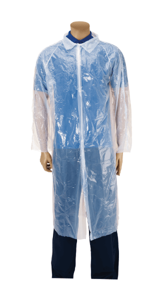 White Polythene Visitors Coat One Size (500)
