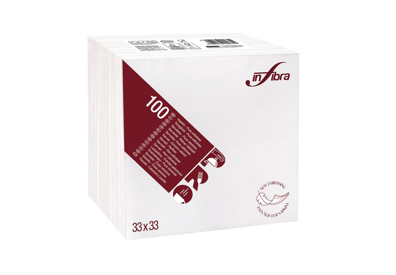Pure Cellulose Napkins - White
