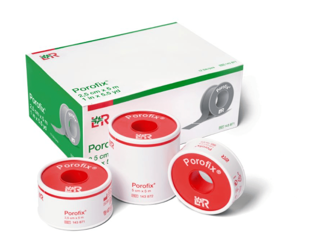 Porofix: Reliable adhesive tape for securing dressings, bandages, and medical equipment. Ideal for wound care and patient comfort.