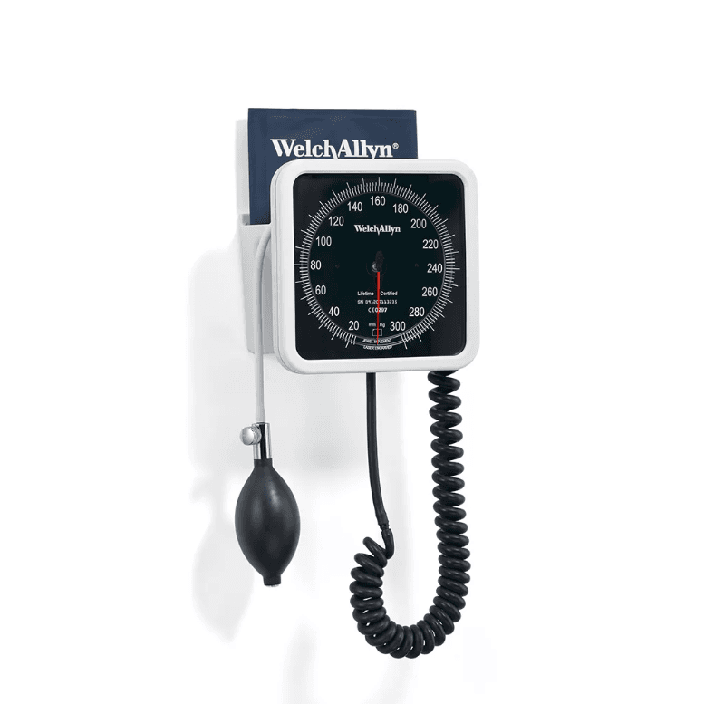 767 Wall Model Aneroid Sphygmomanometer w/Reusable Adult Cuff