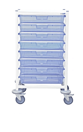 Medi-Storage Trolley 8 Shallow Trays