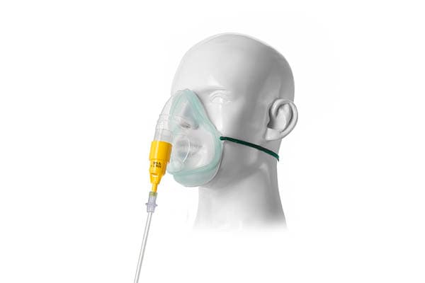 5% Yellow Adult Venturi Mask Kit with O2 Tubing
