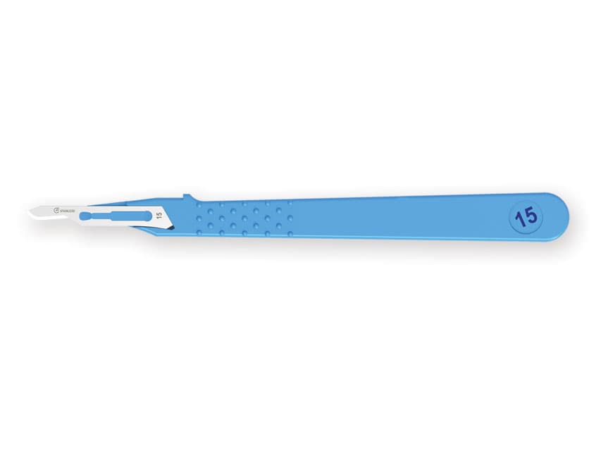 STERILE Scalpel Complete with Handle Size 15 (10)