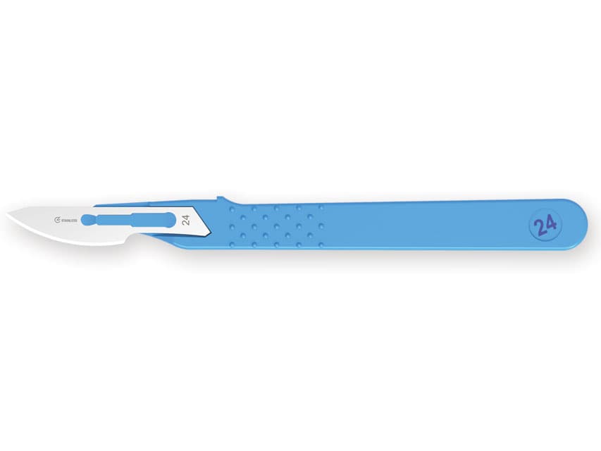 STERILE Scalpel Complete with Handle Size 24 (10)