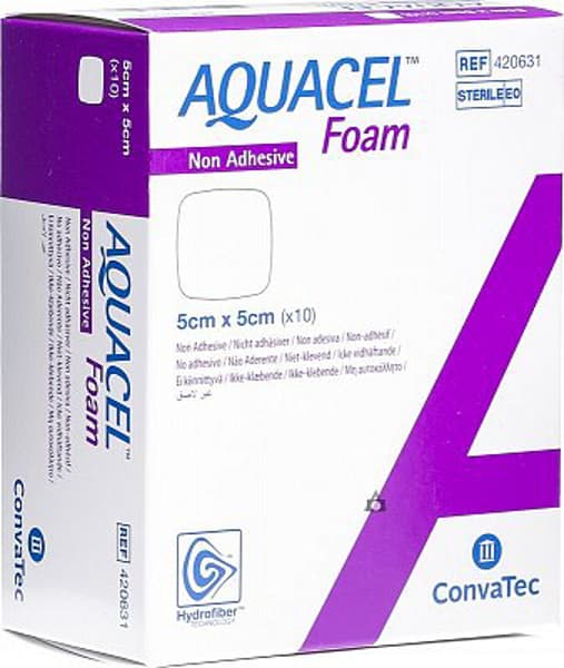 Convatec Aquacel Foam Non Adhesive 5 x 5cm (10)