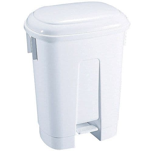 Derby Pedal Bin 60 Litre - White Lid