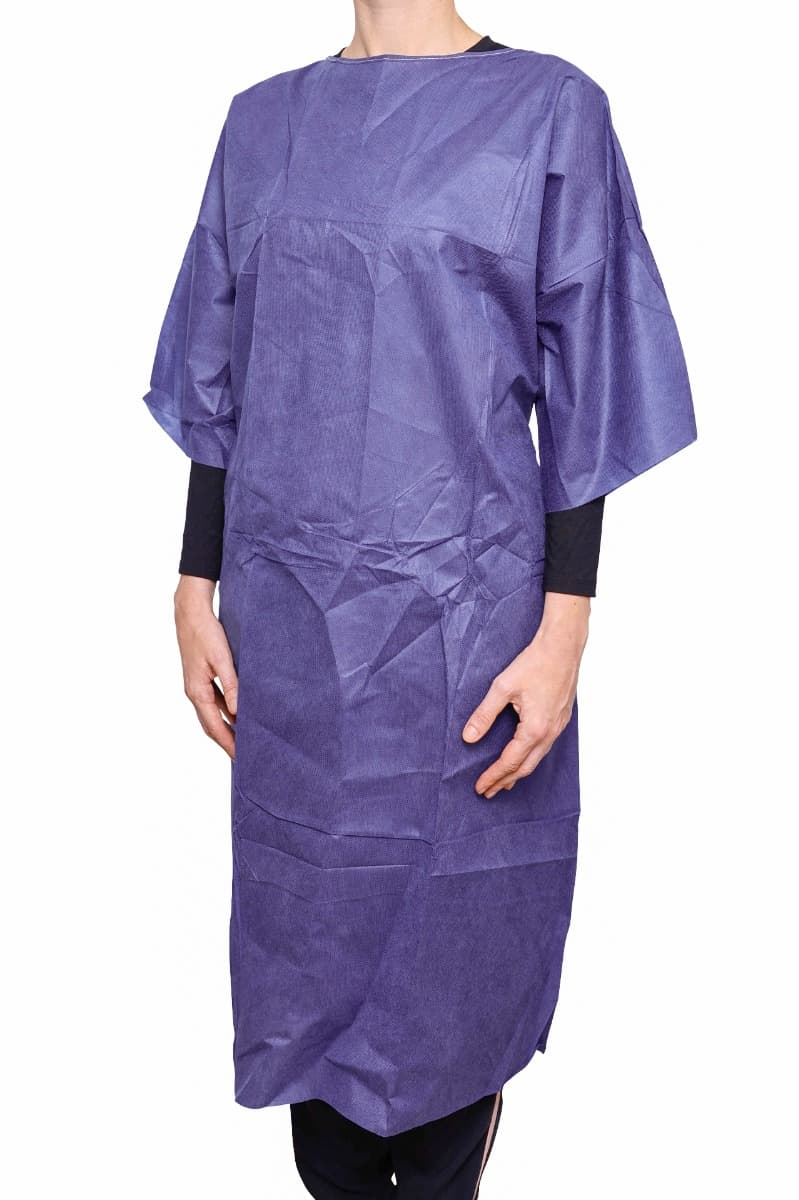Navy PREMIUM Patient Gowns - Short Sleeve - X Large (100)