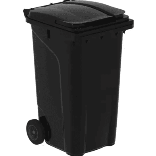 Black Lockable Wheelie Bin - 240L