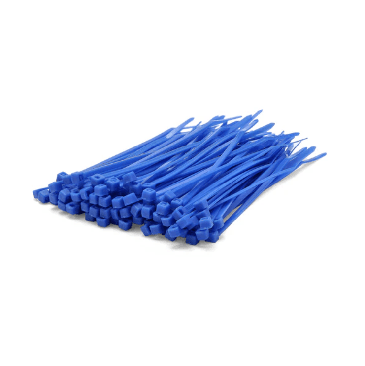 Printed Cable Ties - Blue (100)