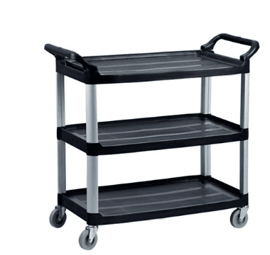 3 Tier Trolley Black 84.5 x 43 x 95cm