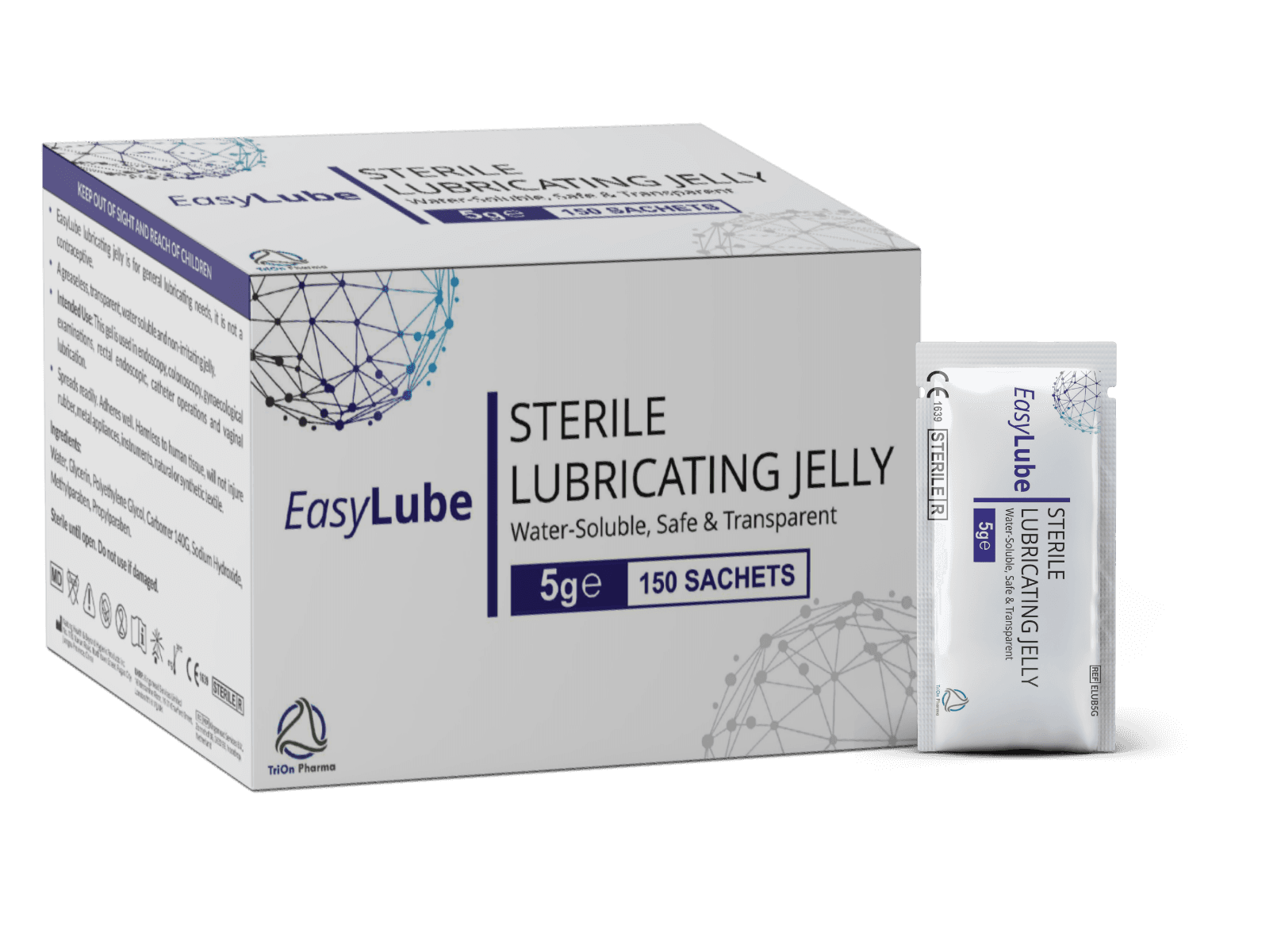 STERILE EasyLube Lubricating Gel 5g Sachets (150)