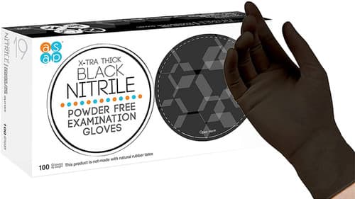 CASE Black Nitrile Gloves - Medium (10 x 100)