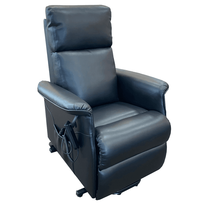 Cloud Comfort LC50 Dual Motor Riser Recliner - Black Vinyl - 49cm