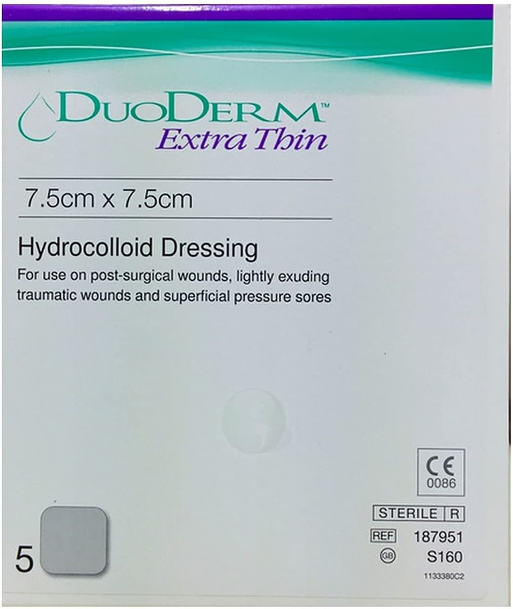 Granuflex Duoderm Dressing Ex Thin 7.5 x 7.5cm (5)