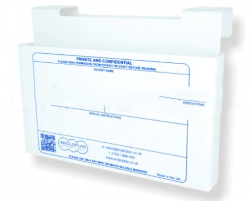 Bed End Extra Wide - Large Capacity Patient Record Holder with Lifelong Antimicrobial Protection
