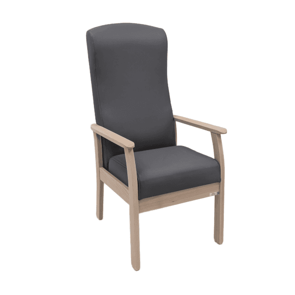 Atlas - High Back Arm Chair- Vinyl Anti-Bacterial Feather
