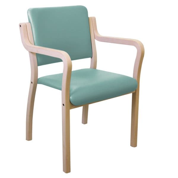 Aurora Visitor Chair with Arms - Vinyl - Apple