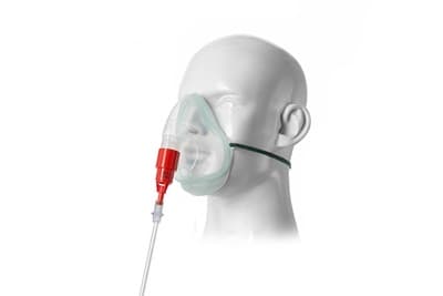 40% Red Adult Venturi Mask Kit with O2 Tubing