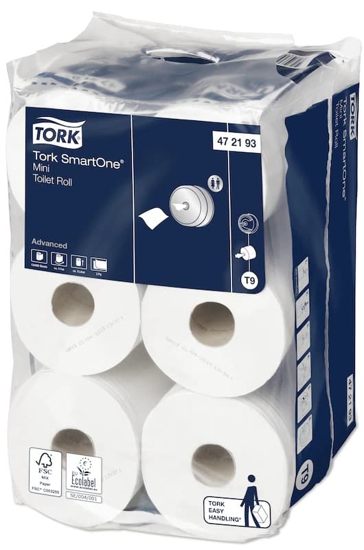 Tork Smart One Mini Toilet Roll 2 Ply (12 x 620 Sheets)