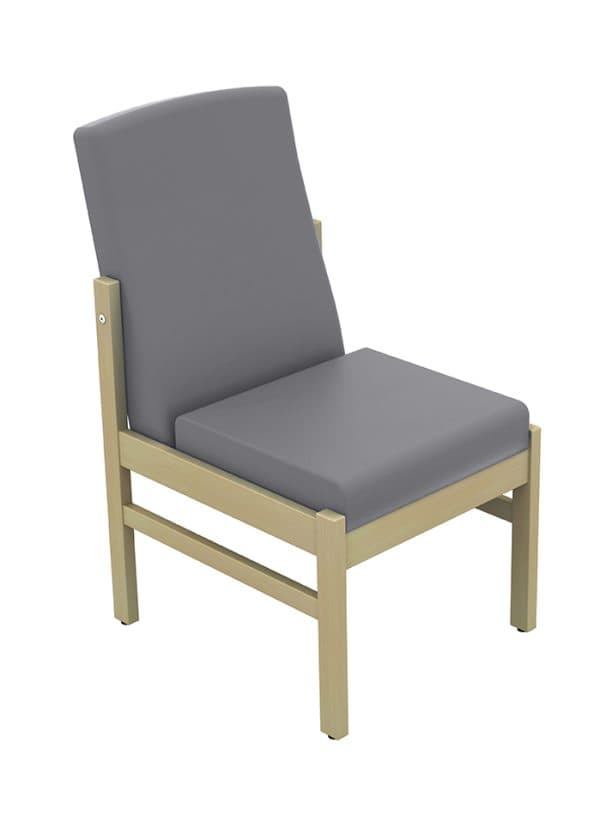 Atlas - Low Back Arm Chair (Vinyl) Feather (Grey)