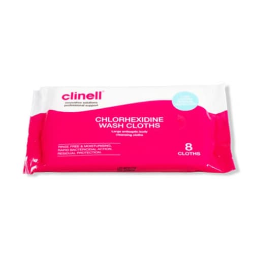 SINGLE PACK Clinell 2% Chlorhexidine Wash CLOTH (8)