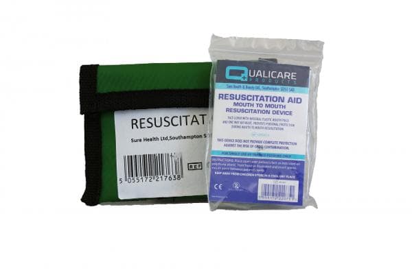 Resuscitation Aid in Wallet With Key Ring