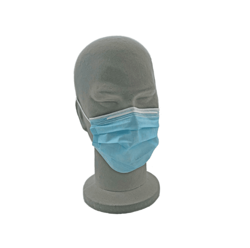 3 Ply Surgical Face Mask Blue with Ear Loops - Fluid Resistant Type IIR (50)