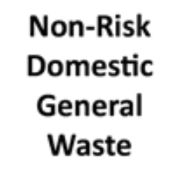 Replacement White Non Risk Waste Sticker for Hospital Bins